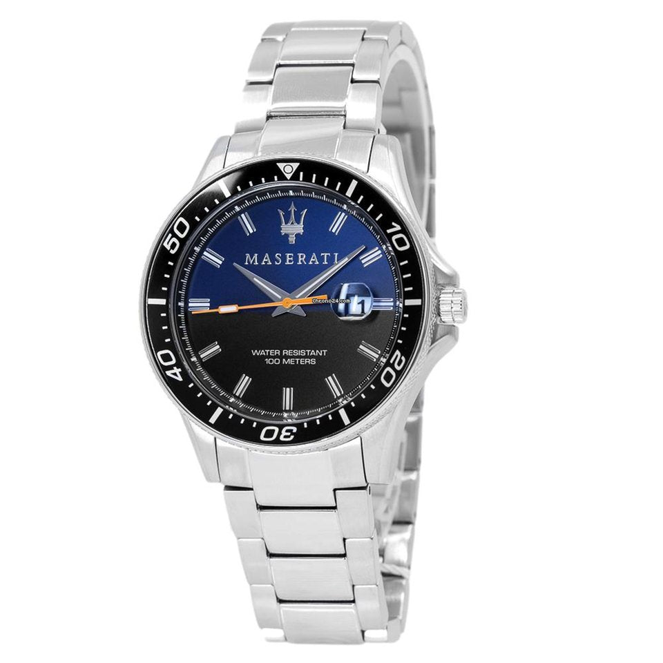 Maserati SFIDA Quartz Bue Dial  Stainless Steel Watch For Men - R8853140001 Watches Maserati   