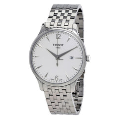 Tissot T Classic Tradition White Dial Silver Steel Strap Watch For Men - T063.610.11.037.00 Watches Tissot   