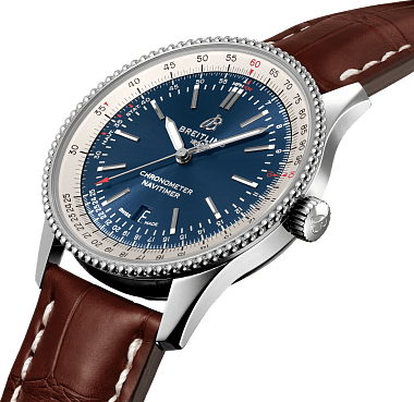 Breitling Navitimer 1 Automatic 41mm Blue Dial Brown Leather Strap Mens Watch - A17326211C1P1 Watches Breitling   