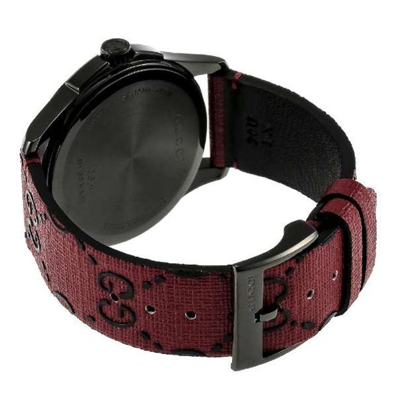 Gucci G Timeless Ghost UFO Red Dial Red Leather Strap Watch For Men - YA1264023 Watches Gucci   