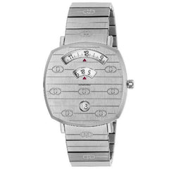 Gucci Grip Silver Dial Silver Steel Strap Watch For Women - YA157401 Watches Gucci   