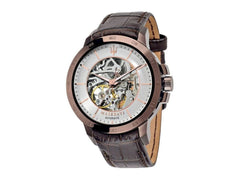 Maserati Ingegno Automatic White Skeleton Dial Brown Leather Strap Watch For Men - R8821119003 Watches Maserati   