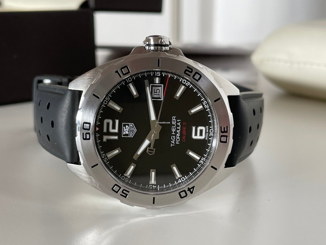 Tag Heuer Formula 1 Automatic 41mm Black Dial Black Rubber Strap Watch for Men - WAZ2113.FT8023 Watches Tag Heuer   