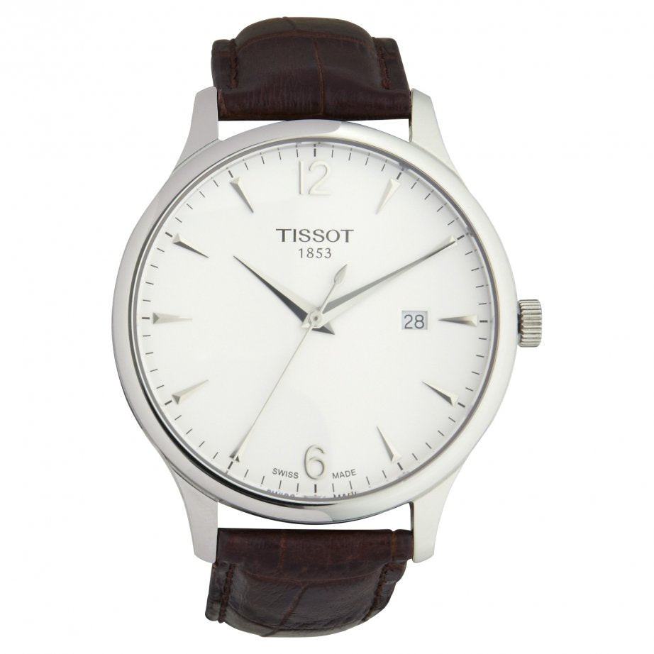 Tissot T Classic Tradition Silver Dial Watch For Men - T063.610.16.037.00 Watches Tissot   