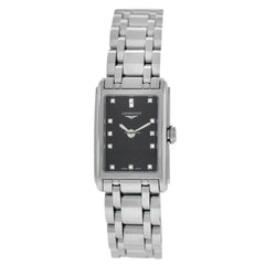 Longines Dolcevita 17.4mm Black Dial Silver Steel Strap Watch for Women - L5.258.4.57.6 Watches Longines   