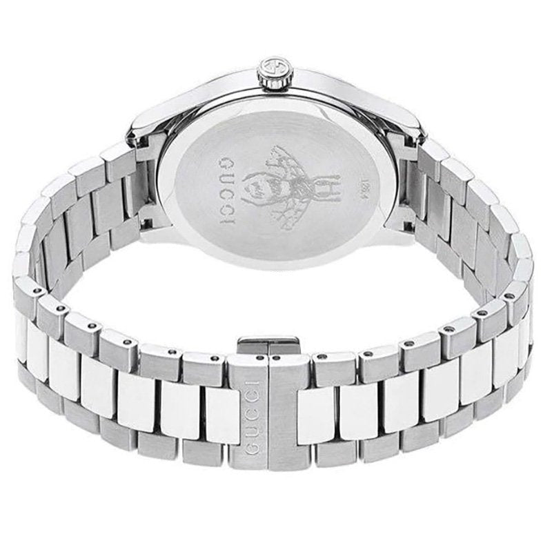 Gucci G Timeless Silver Dial Silver Steel Strap Watch For Women - YA1264095 Watches Gucci   