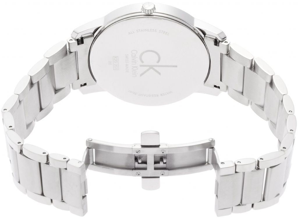 Calvin Klein City Silver Dial Silver Steel Strap Watch for Men - K2G2G146 Watches Calvin Klein   