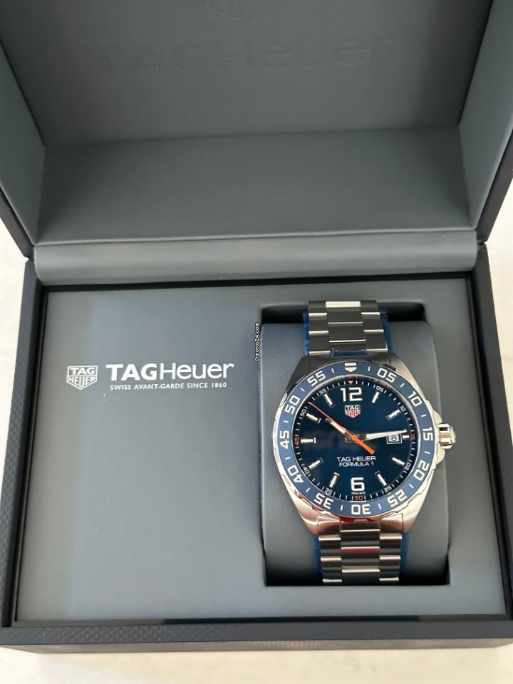 Tag Heuer Formula 1 Quartz 43mm Blue Dial Silver Steel Strap Watch for Men - WAZ1010.BA0842 Watches Tag Heuer   