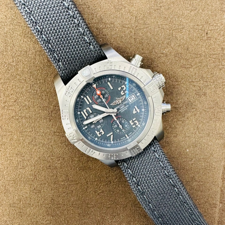 Breitling Avenger Bandit 45mm Anthracite Dial Black Nylon Strap Watch for Men - E13383101M1W1 Watches Breitling   