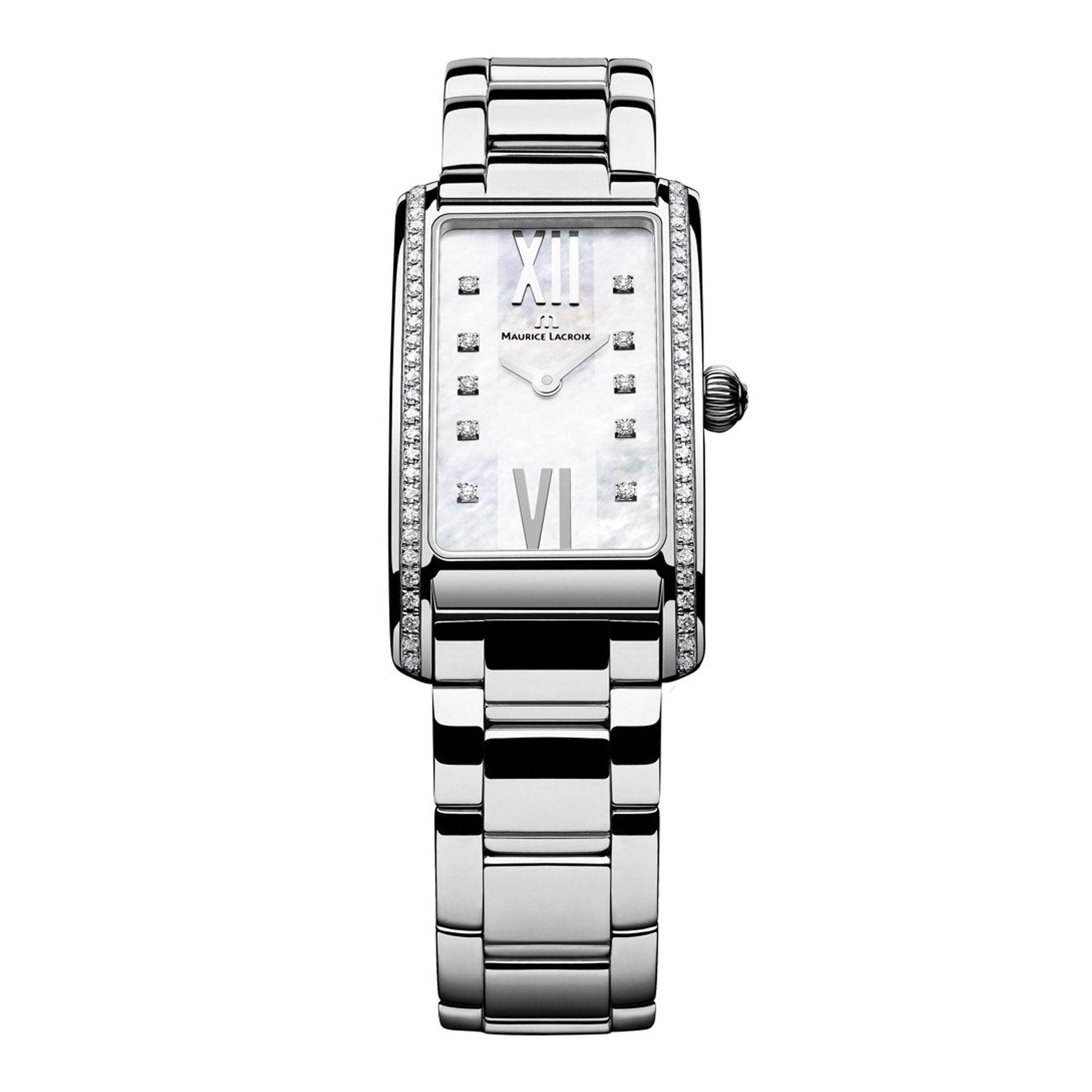 Maurice Lacroix Fiaba Diamonds White Dial Silver Steel Strap Watch for for Women - FA2164-SD532-170 Watches Maurice Lacroix   