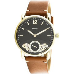 Fossil The Commuter Twist Black Dial Brown Leather Strap Watch for Men -  ME1166 Watches Fossil   