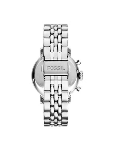 Fossil Boyfriend Chronograph Silver Dial Silver Steel Strap Watch for Women - ES2198 Watches Fossil   