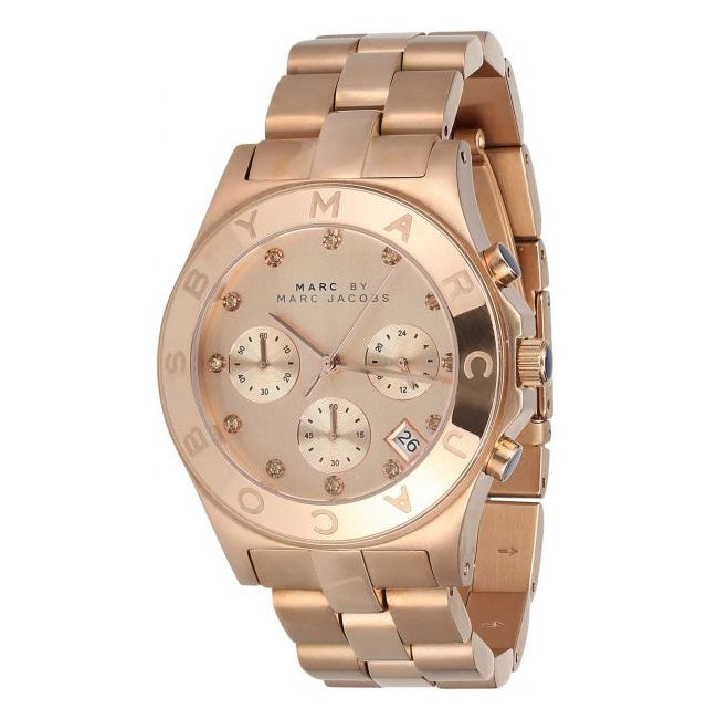 Marc Jacobs Blade Pink Dial Rose Gold Stainless Steel Strap Watch for Women - MBM3102 Watches Marc Jacobs   