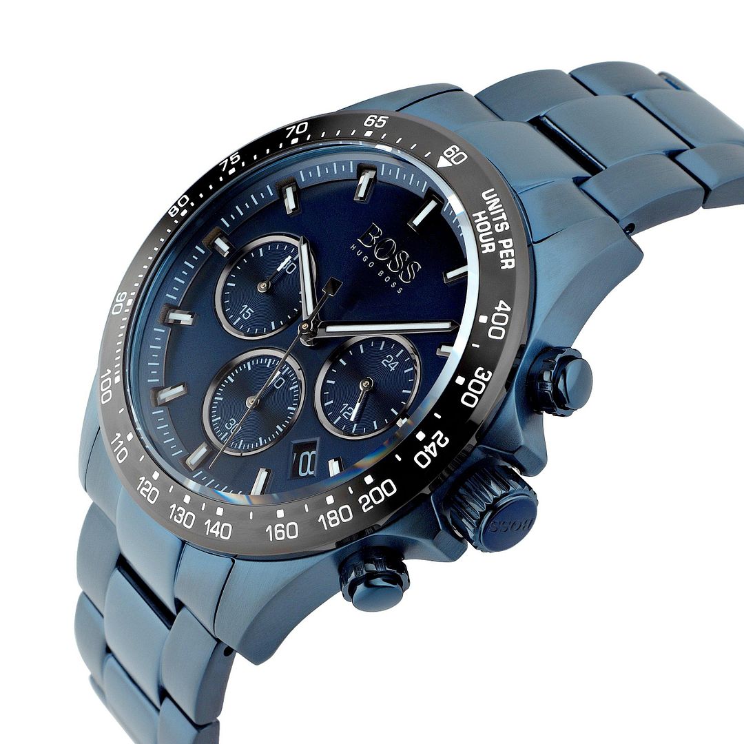 Hugo Boss Hero Sport Lux Blue Dial Blue Steel Strap Watch for Men - 1513758 Watches Hugo Boss   