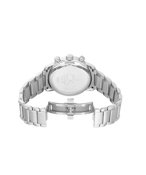 Calvin Klein City Chronograph White Dial Silver Steel Strap Watch for Men - K2G271Z6 Watches Calvin Klein   