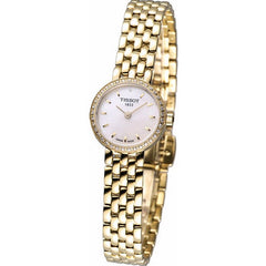 Tissot T-Lady Lovely Mother of Pearl Dial Gold Stainless Steel Watch For Women - T058.009.63.116.00 Watches Tissot   