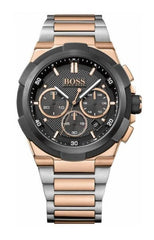 Hugo Boss Supernova Black Dial Two Tone Steel Strap Watch for Men - 1513358 Watches Hugo Boss   