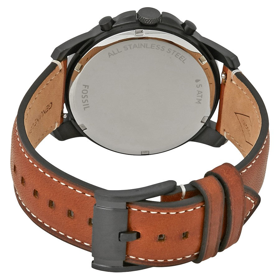 Fossil Grant Chronograph Black Dial Brown Leather Strap Watch for Men - FS5241 Watches Fossil   