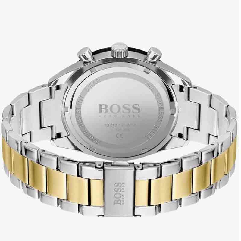 Hugo Boss Santiago Green Dial Two Tone Steel Strap Watch for Men - 1513872 Watches Hugo Boss   