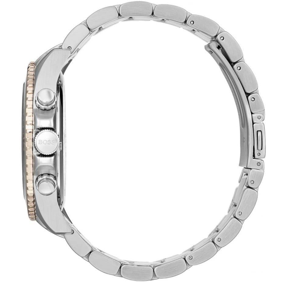 Hugo Boss Ocean Edition Black Dial Two Tone Steel Strap Watch for Men - 1513705 Watches Hugo Boss   