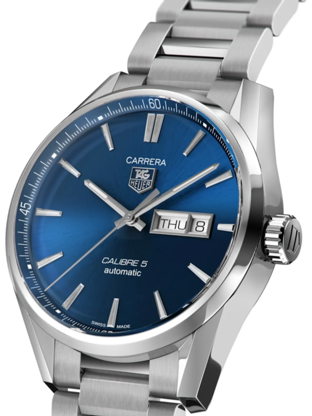 Tag Heuer Carrera Automatic 41mm Blue Dial Silver Steel Strap Watch for Men - WAR201E.BA0723 Watches Tag Heuer   