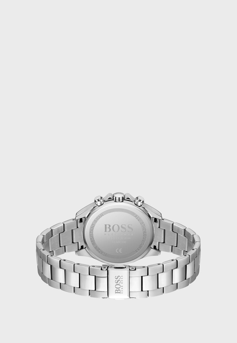 Hugo Boss Novia Chronograph Silver Dial Silver Steel Strap Watch for Women - 1502616 Watches Hugo Boss   