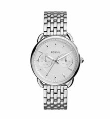 Fossil Tailor Silver Dial Silver Stainless Steel Strap Watch for Women - ES3712 Watches Fossil   