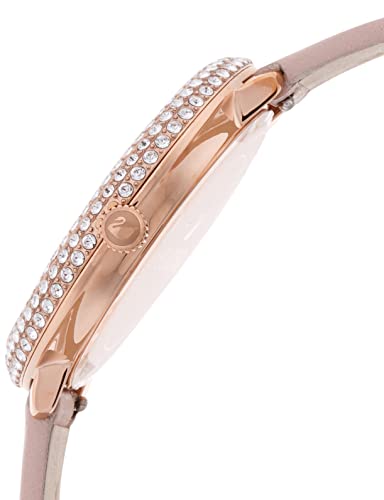 Swarovski Crystal Frost White Dial Pink Leather Strap Watch for Women - 5519223 Watches Swarovski   