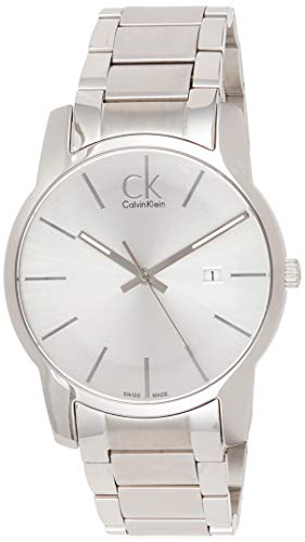 Calvin Klein City Silver Dial Silver Steel Strap Watch for Men - K2G2G146 Watches Calvin Klein   