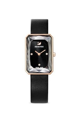 Swarovski Uptown Black Dial Black Leather Strap Watch for Women - 5547710 Watches Swarovski   