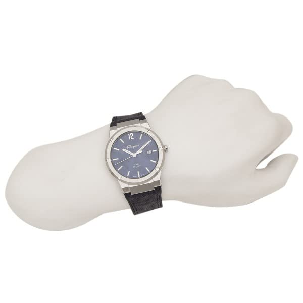 Salvatore Ferragamo F-80 Classics Blue Dial Blue Leather Strap Watch for Men - SFDT00719 Watches Salvatore Ferragamo   