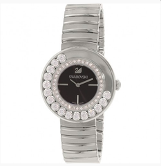 Swarovski Lovely Crystal Black Dial Silver Steel Strap Watch for Women - 1160305 Watches Swarovski   