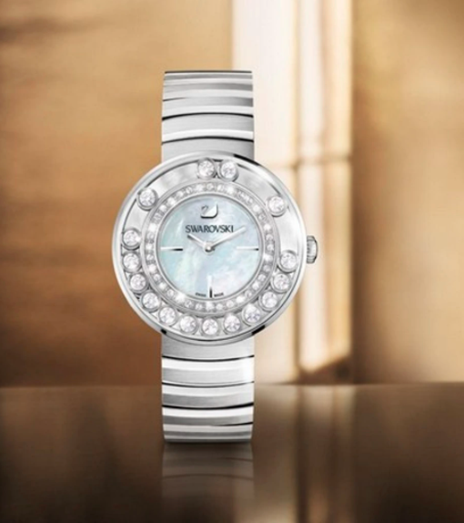 Swarovski Lovely Crystal Mother of Pearl Dial Silver Steel Strap Watch for Women - 1160307 Watches Swarovski   