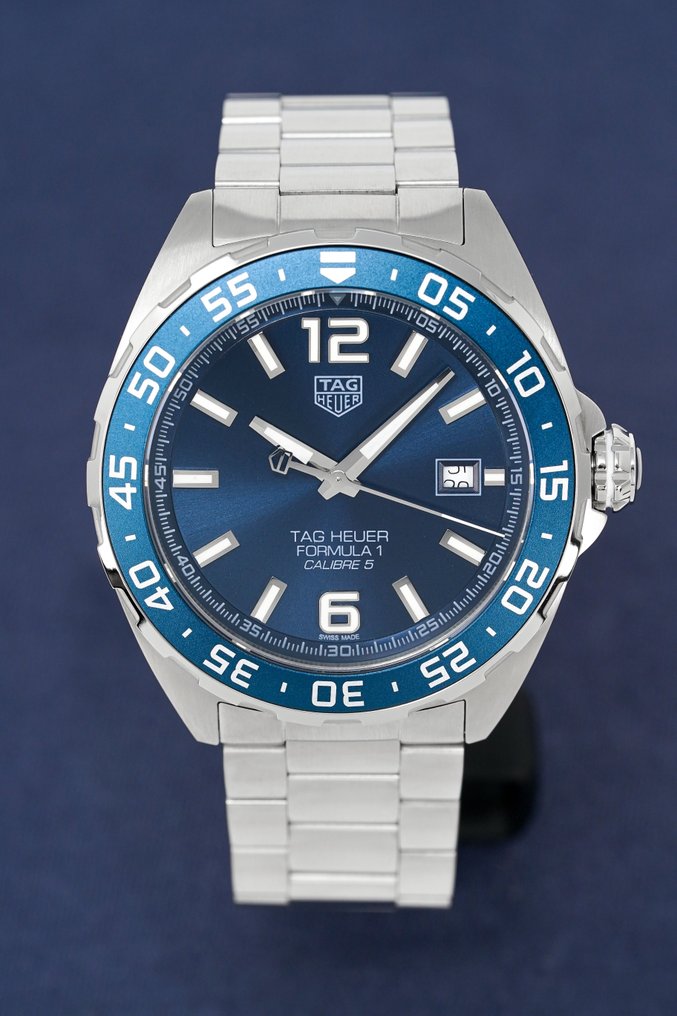 Tag Heuer Formula 1 Bucherer Blue Edition Blue Dial Silver Steel Strap Watch for Men - WAZ2015.BA0842 Watches Tag Heuer   