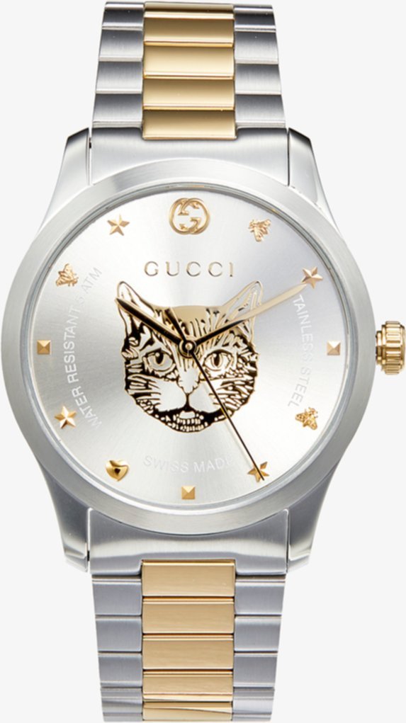 Gucci G Timeless Silver Dial Two Tone Steel Strap Watch For Women - YA1264074 Watches Gucci   