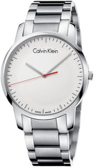 Calvin Klein City Quartz White Dial Silver Steel Strap Watch for Men - K2G2G1Z6 Watches Calvin Klein   