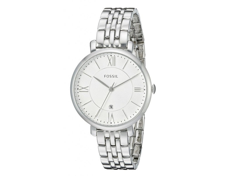 Fossil Jacqueline White Dial Silver Steel Strap Watch for Women - ES3920 Watches Fossil   