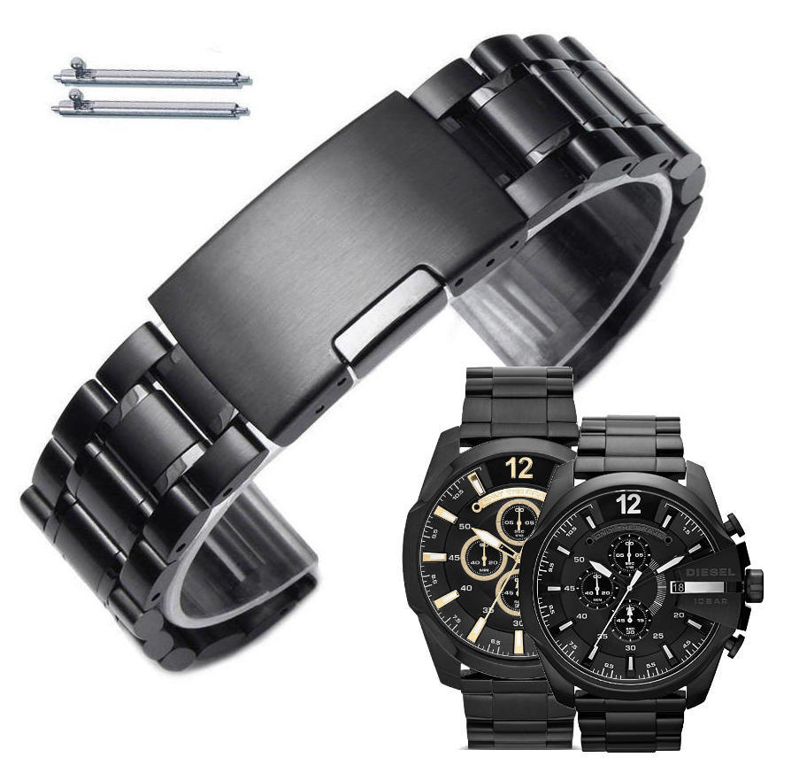 Diesel Mega Chief Chronograph Black Stainless Steel Watch For Men - DZ4283 Watches Diesel   