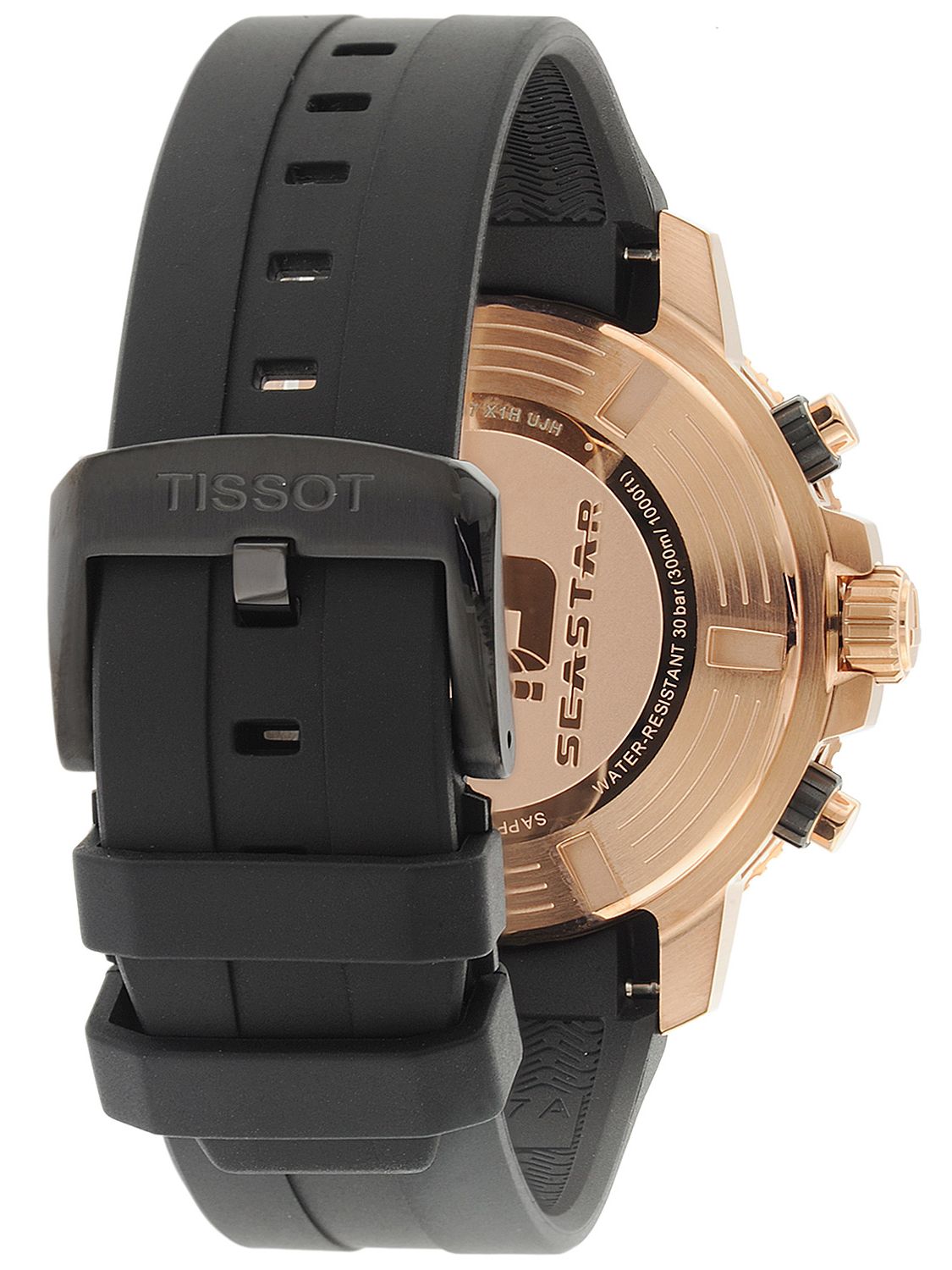 Tissot Seaster 1000 Quartz Black Rubber Chronograph Watch For Men - T120.417.37.051.00 Watches Tissot   