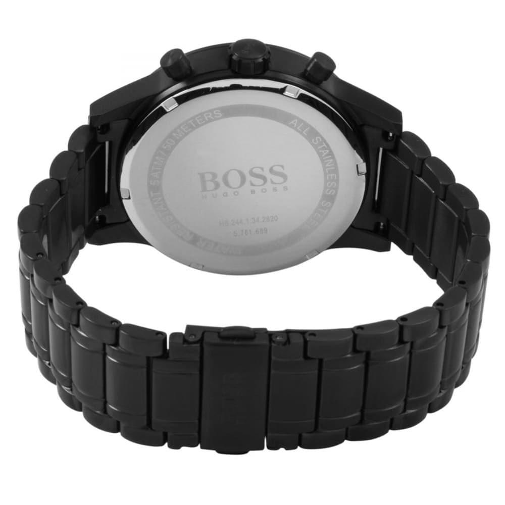 Hugo Boss Aeroliner Black Dial Black Steel Strap Watch for Men - 1513275 Watches Hugo Boss   