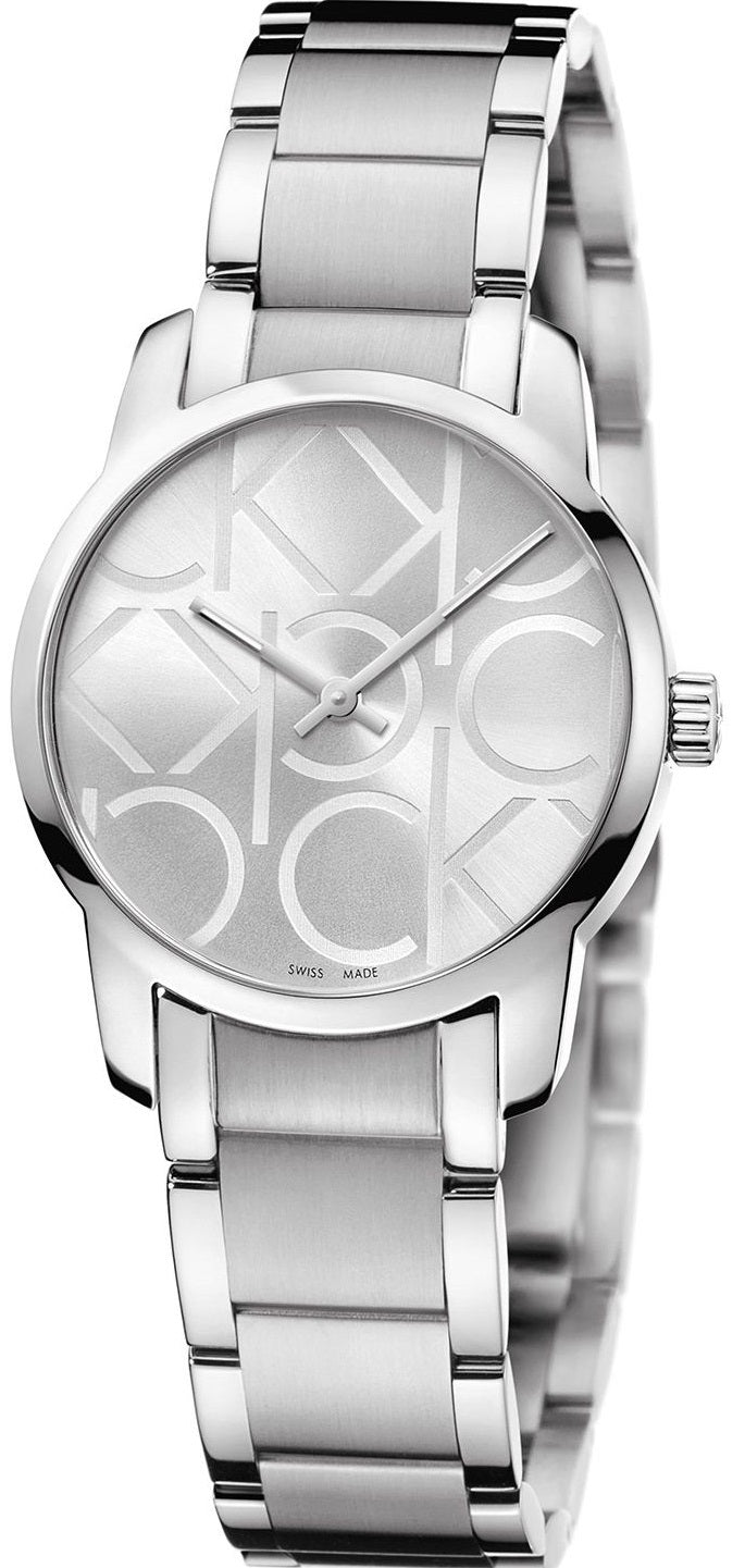 Calvin Klein City Silver Dial Silver Steel Strap Watch for Women - K2G23142 Watches Calvin Klein   