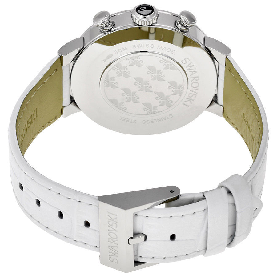 Swarovski Citra Sphere Chronograph White Dial White Leather Strap Watch for Women - 5027127 Watches Swarovski   