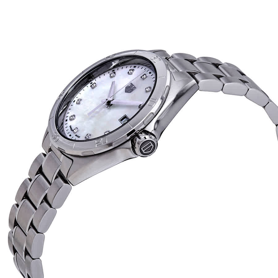 Tag Heuer Formula 1 White Mother of Pearl Dial Silver Steel Strap Watch for Women - WBJ1319.BA0666 Watches Tag Heuer   