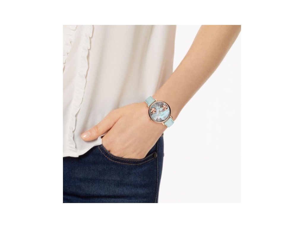 Fossil Jacqueline Multi Colored Dial Blue Leather Strap Watch for Women - ES4813 Watches Fossil   