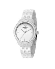 Emporio Armani Ceramic White Dial White Ceramic Bracelet Watch For Women - AR1477 Watches Emporio Armani   