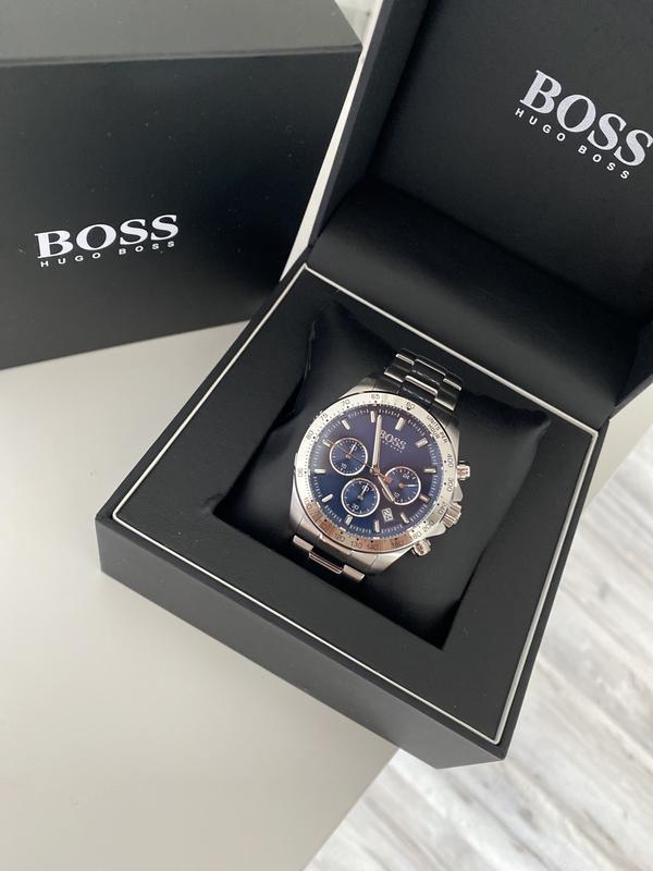 Hugo Boss Hero Sport Blue Dial Silver Steel Strap Watch for Men - 1513755 Watches Hugo Boss   