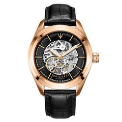 Maserati Traguardo Automatic Black Skeleton Dial Watch For Men - R8821112001 Watches Maserati   