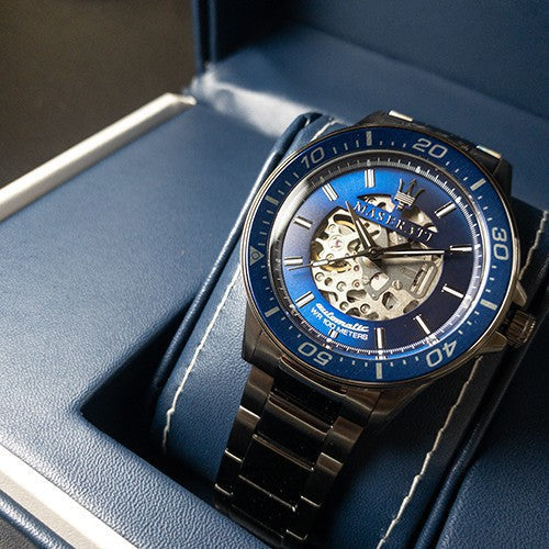 Maserati SFIDA Automatic Blue Dial 44mm Stainless Steel Watch For Men - R8823140001 Watches Maserati   