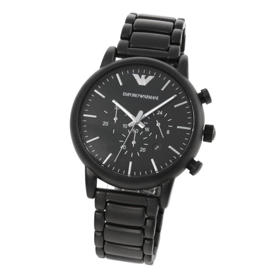 Emporio Armani Luigi Chronograph Black Dial Black Stainless Steel Watch For Men - AR1895 Watches Emporio Armani   