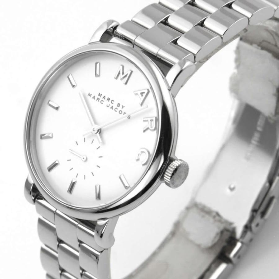 Marc Jacobs Baker White Dial Silver Stainless Steel Strap Watch for Women - MBM3242 Watches Marc Jacobs   